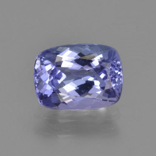 Tanzanita azul natural de 1,71 ct, corte cojín, VVS-VS