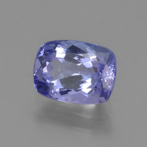 Tanzanita azul natural de 1,71 ct, corte cojín, VVS-VS