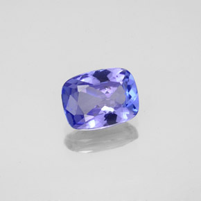 Tanzanita azul natural de 1,48 ct, corte cojín, VVS