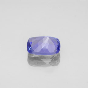 Tanzanita azul natural de 1,48 ct, corte cojín, VVS