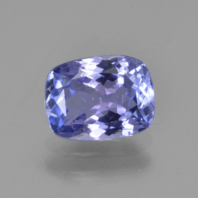 Tanzanita azul natural de 1,50 ct, corte cojín, VVS