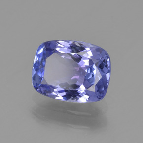Tanzanita azul natural de 1,50 ct, corte cojín, VVS