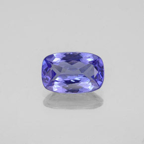 Tanzanita azul natural de 1,54 ct, corte cojín, VVS