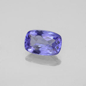 Tanzanita azul natural de 1,54 ct, corte cojín, VVS