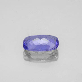 Tanzanita azul natural de 1,54 ct, corte cojín, VVS