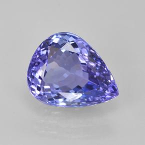 Tanzanita azul natural de 3,47 ct, en forma de pera, VVS