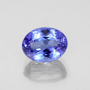 Tanzanita azul natural de 2,64 ct, corte óvalo, IF