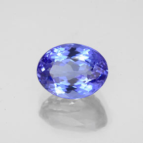 Tanzanita azul natural de 2,64 ct, corte óvalo, IF