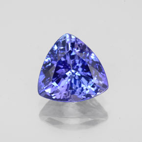 Tanzanita azul natural de 2,45 ct, trillón, VVS