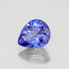 Tanzanita azul natural de 2,19 ct, en forma de pera, VVS-VS