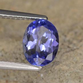 Tanzanita azul natural de 1,39 ct, corte óvalo, VS-SI