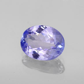 Tanzanita azul natural de 1,66 ct, corte óvalo, VS