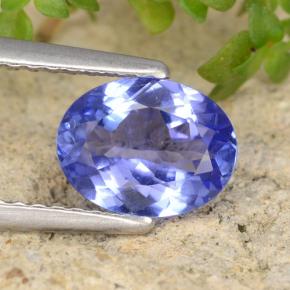 Tanzanita azul natural de 1,26 ct, corte óvalo, SI