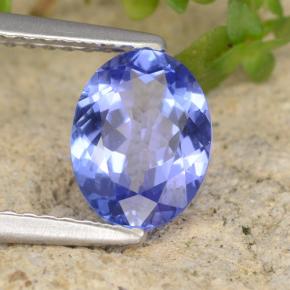 Tanzanita azul natural de 1,26 ct, corte óvalo, SI