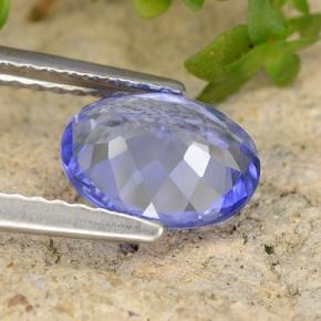 Tanzanita azul natural de 1,26 ct, corte óvalo, SI