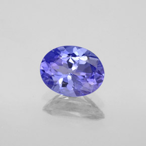 Tanzanita azul natural de 1,25 ct, corte óvalo, VVS