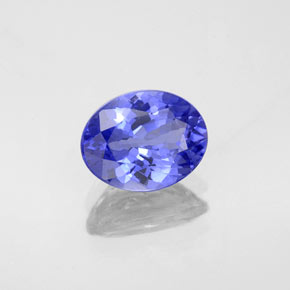 Tanzanita azul natural de 1,48 ct, corte óvalo, VVS