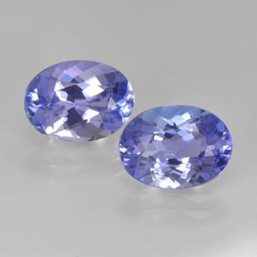 Gemas de tanzanita azul natural de 3,32 ct, corte óvalo, VVS