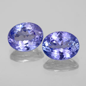 Gemas de tanzanita azul natural de  ct, corte óvalo, VVS-VS