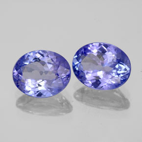 Gemas de tanzanita azul natural de  ct, corte óvalo, VVS-VS
