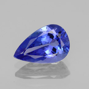 Tanzanita azul natural de 1,29 ct, en forma de pera, VS