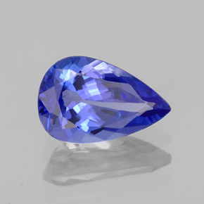 Tanzanita azul natural de 1,29 ct, en forma de pera, VS