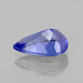 Tanzanita azul natural de 1,29 ct, en forma de pera, VS