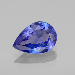 Tanzanita azul natural de 1,66 ct, en forma de pera, VS-SI