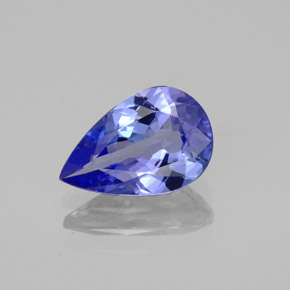 Tanzanita azul natural de 1,74 ct, en forma de pera, VVS