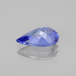 Tanzanita azul natural de 1,74 ct, en forma de pera, VVS