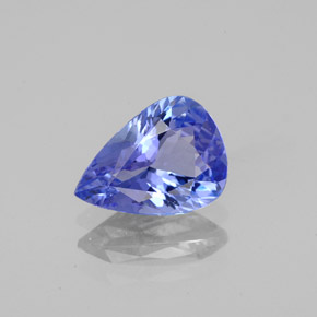 Tanzanita azul natural de 1,43 ct, en forma de pera, VVS-VS
