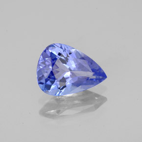 Tanzanita azul natural de 1,43 ct, en forma de pera, VVS-VS