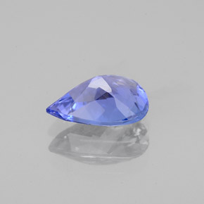 Tanzanita azul natural de 1,43 ct, en forma de pera, VVS-VS
