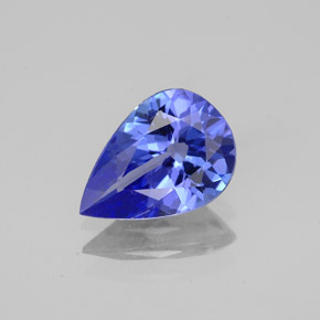 Tanzanita azul natural de 1,65 ct, en forma de pera, VVS