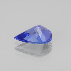Tanzanita azul natural de 1,65 ct, en forma de pera, VVS