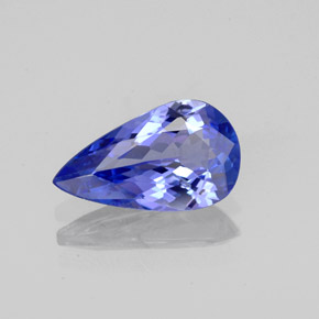Tanzanita azul natural de 1,49 ct, en forma de pera, VVS