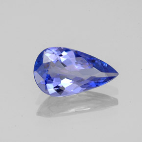 Tanzanita azul natural de 1,49 ct, en forma de pera, VVS