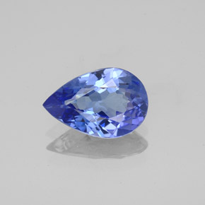 Tanzanita azul natural de 1,43 ct, en forma de pera, VVS