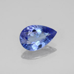 Tanzanita azul natural de 1,43 ct, en forma de pera, VVS