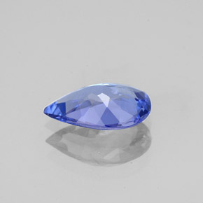 Tanzanita azul natural de 1,43 ct, en forma de pera, VVS