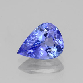 Tanzanita azul natural de 1,73 ct, en forma de pera, VVS