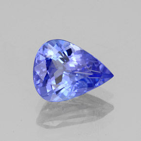 Tanzanita azul natural de 1,73 ct, en forma de pera, VVS