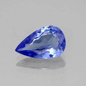 Tanzanita azul natural de 1,95 ct, en forma de pera, VVS