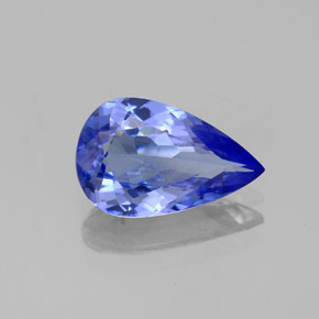 Tanzanita azul natural de 1,95 ct, en forma de pera, VVS