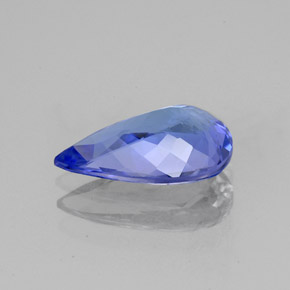 Tanzanita azul natural de 1,95 ct, en forma de pera, VVS