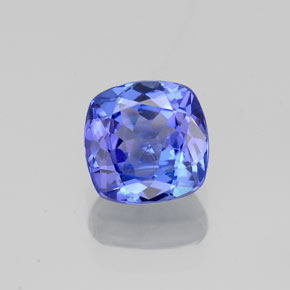 Tanzanita azul natural de 1,00 ct, corte cojín, VVS