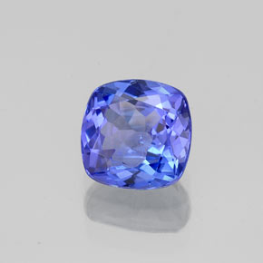 Tanzanita azul natural de 1,00 ct, corte cojín, VVS