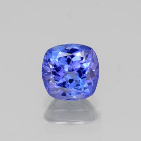 Tanzanita azul natural de 1,05 ct, corte cojín, VS