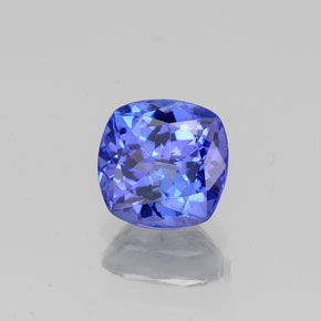 Tanzanita azul natural de 1,05 ct, corte cojín, VS