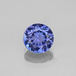 Tanzanita azul natural de 1,16 ct, corte redondo, VS